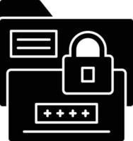 Password Glyph Icon vector