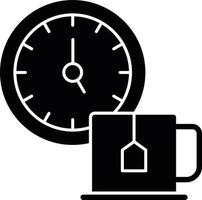 Tea Time Glyph Icon vector