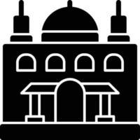 icono de glifo de mezquita vector