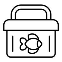 icono de línea de caja de aparejos vector