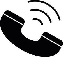 Phone Call Glyph Icon vector