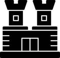 Castle Glyph Icon vector