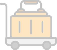 diseño de icono de vector de carro de equipaje