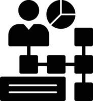 Organization Chart Glyph Icon vector