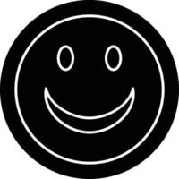 Smile Glyph Icon vector