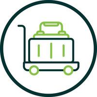 Luggage Cart Vector Icon Design