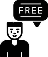 Free Dialog Glyph Icon vector