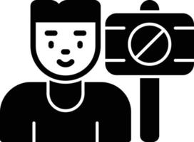 Protester Glyph Icon vector