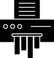 Paper Shredder Glyph Icon vector