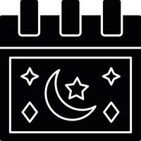 Ramadan Calendar Glyph Icon vector