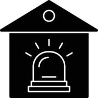 Security Alarm Glyph Icon vector