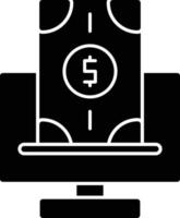 Online Payment Glyph Icon vector