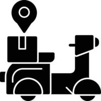 Delivery Location Glyph Icon vector