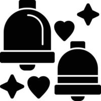 Wedding Bells Glyph Icon vector