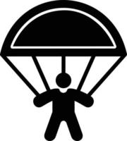 Skydiving Glyph Icon vector