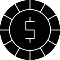 Coin Glyph Icon vector
