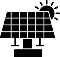 Solar Energy Glyph Icon vector