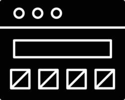Ui Wireframe Glyph Icon vector