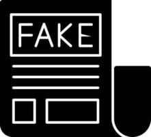 Fake News Glyph Icon vector