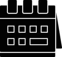 Calendar Glyph Icon vector