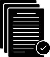 Documents Glyph Icon vector