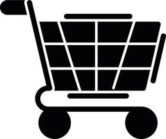 Shopping Cart Glyph Icon vector