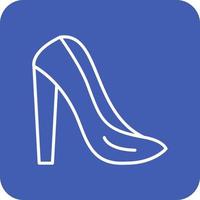 Women Shoes Line Round Corner Background Icons vector