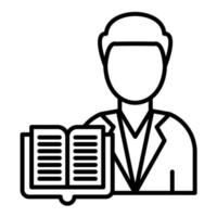 Professor Line Icon vector