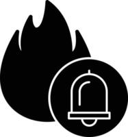 Fire Alarm Glyph Icon vector