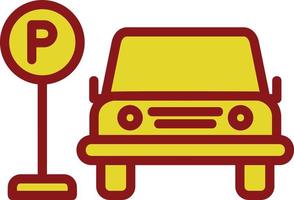 Car Parking Vector Icon Design