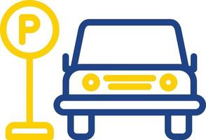 Car Parking Vector Icon Design