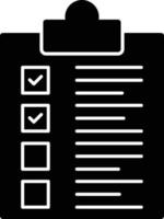 Check List Glyph Icon vector