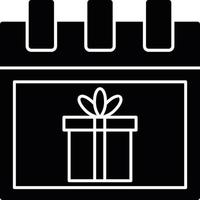 Gift Box Glyph Icon vector