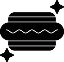 Hot Dog Glyph Icon vector