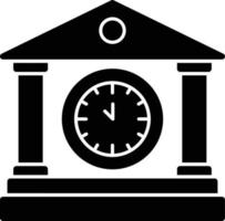 Clock Glyph Icon vector