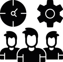 Teamwork Glyph Icon vector