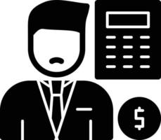 Accountant Glyph Icon vector