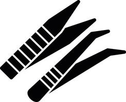 Tweezers Glyph Icon vector