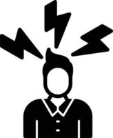 Headache Glyph Icon vector