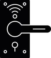 Smart Lock Glyph Icon vector