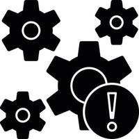 Operational Risk Glyph Icon vector