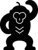 Monkey Glyph Icon vector