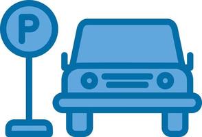 Car Parking Vector Icon Design