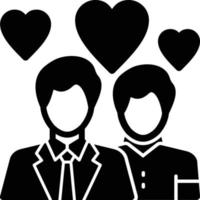 Relationship Glyph Icon vector