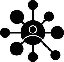 Marketing Network Glyph Icon vector