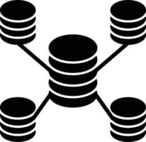 Database Glyph Icon vector