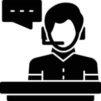 Customer Service Glyph Icon vector