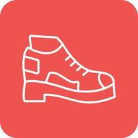 Footwear Line Round Corner Background Icons vector