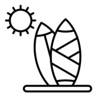 Surfboard Line Icon vector