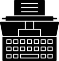 Typewriter Glyph Icon vector